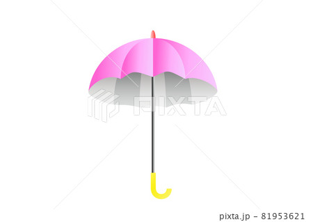 ピンク色の傘 梅雨イメージ のイラスト素材