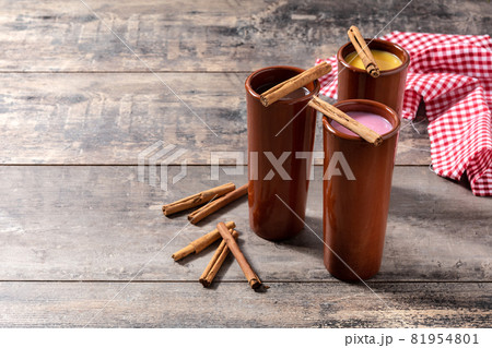 Traditional Mexican atole drink Traditional Mexican atole drink 81954801