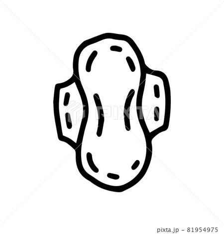 sanitary pad line vector doodle simple icon sanitary pad line vector doodle simple icon 81954975