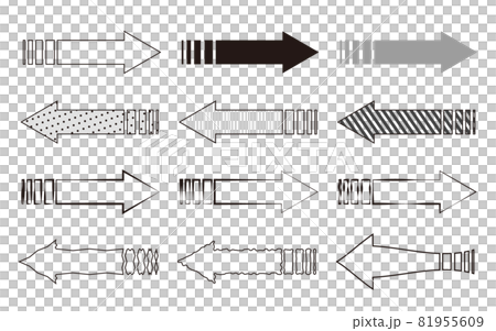 Design arrow monochrome variation set Design arrow monochrome variation set 81955609