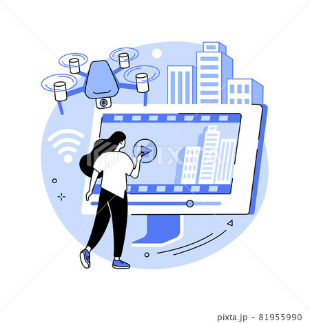 Aerial videography abstract concept vector illustration. Aerial videography abstract concept vector illustration. 81955990