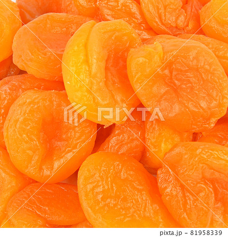 Heap of dried apricots close-up. Heap of dried apricots close-up. 81958339