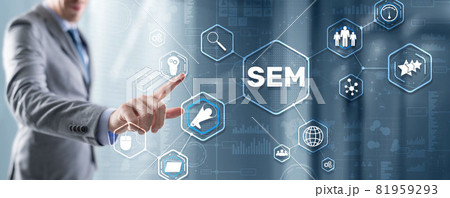 SEM Search Engine Optimization Marketing Ranking Traffic Website Technology Communication Concept SEM Search Engine Optimization Marketing Ranking Traffic Website Technology Communication Concept 81959293
