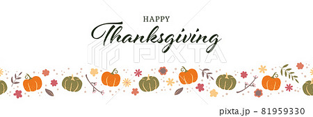 Thanksgiving 感謝祭 バナー シームレス パターン 1:3 Thanksgiving 感謝祭 バナー シームレス パターン 1:3 81959330