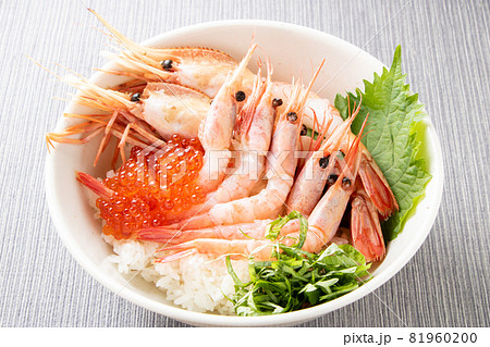海鮮丼(甘海老･ぼたんえび･いくら)。 81960200