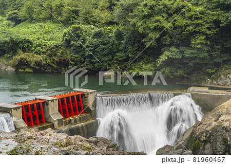 雨の長篠堰堤（新城版ナイアガラの滝） 81960467