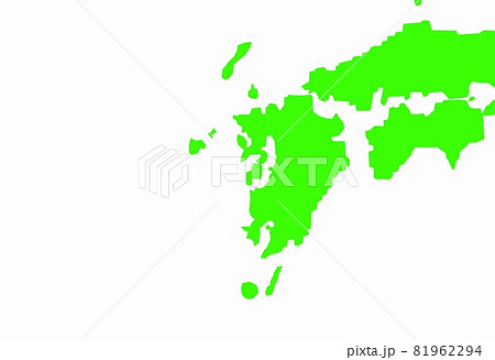 九州地方の日本地図のイラスト素材 [81962294] - PIXTA