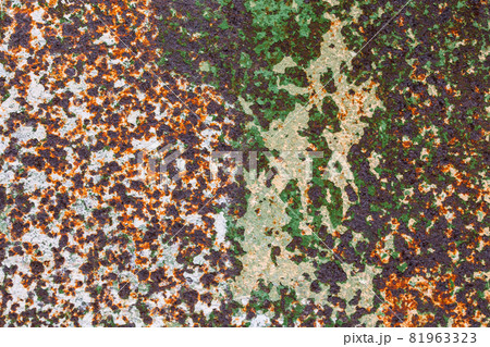 corroded peel paint metal surface background 81963323