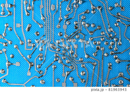 old flat bare fiberglass pcb without components 81963943