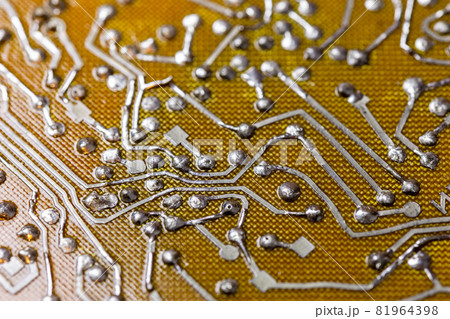 old flat bare fiberglass pcb without components with selective f old flat bare fiberglass pcb without components with selective f 81964398
