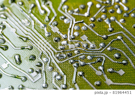 old flat bare fiberglass pcb without components with selective f 81964451