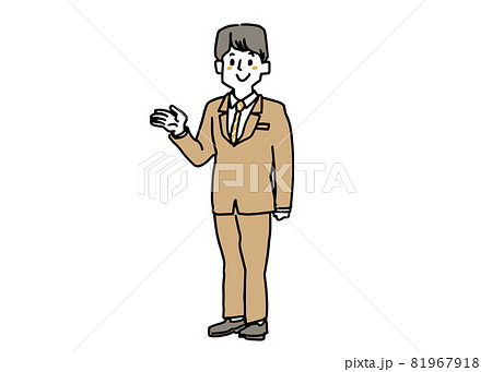 ご案内するスーツの男性 81967918