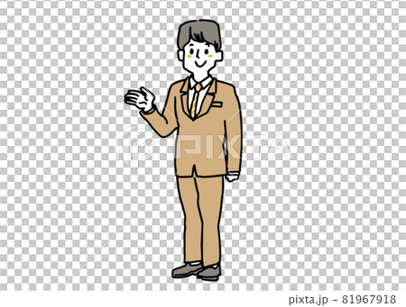 ご案内するスーツの男性 81967918