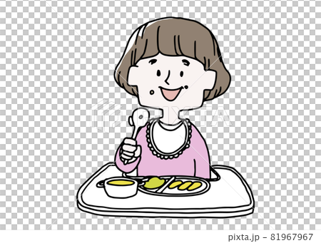 一個開始用自己的勺子吃飯的女孩 81967967