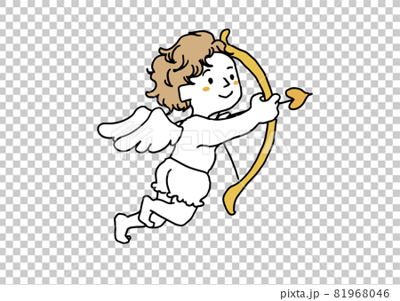 Cupid in intimate cowards. stock illustration. Illustration of