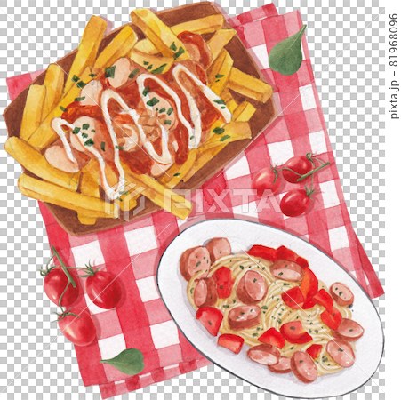 American food watercolor American food watercolor 81968096