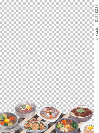 Korean food frame watercolor Korean food frame watercolor 81968238