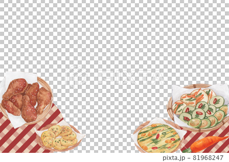 Korean food frame watercolor 81968247