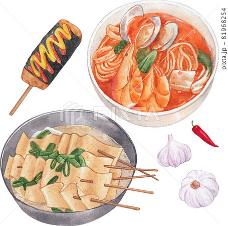 Korean food watercolor 81968254