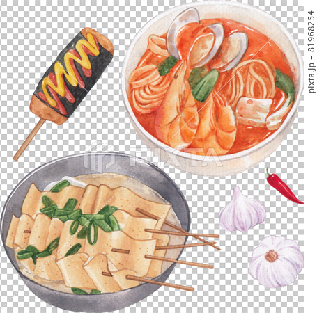 Korean food watercolor 81968254