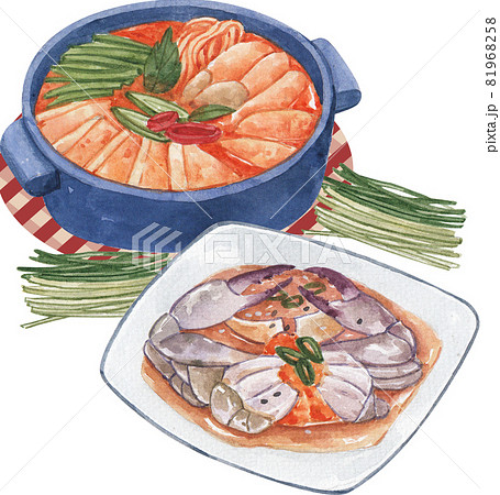 Korean food watercolor 81968258