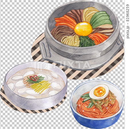 Korean food watercolor 81968259