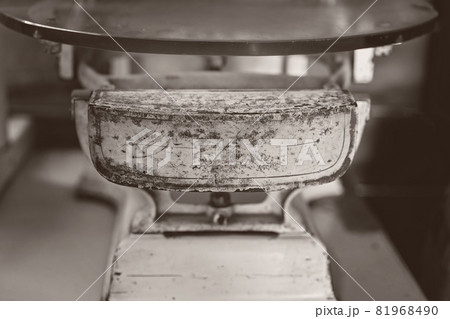 Vintage Scales With Glass Top For Weighing In Bygone Days Vintage Scales With Glass Top For Weighing In Bygone Days 81968490