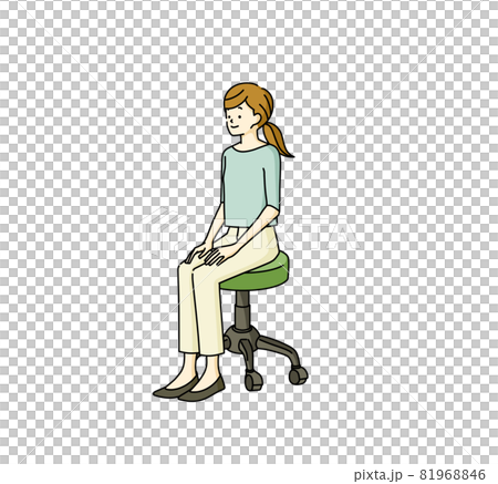 A woman sitting in a chair 81968846