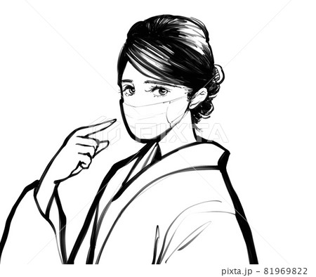 マスクの女性 81969822