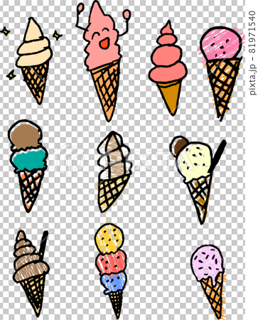 兒童塗鴉冰淇淋軟冰淇淋糖果套裝 81971540