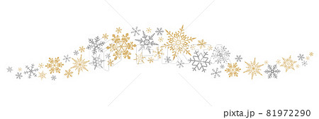 様々な種類の雪の結晶の罫線のベクターイラストアイコンセット(背景,クリスマス,X'mas) 81972290