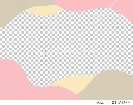 Abstract wavy pale color frame background 81974279