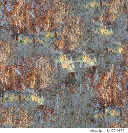 seamless metal texture with rust cover and empty place for your text or image 81974472
