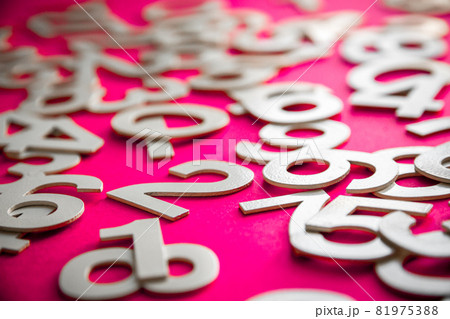 Mathematics background made with solid numbers 81975388