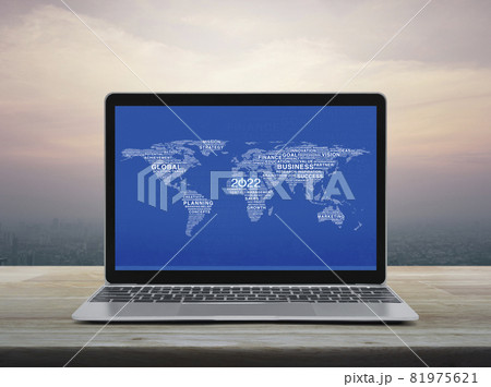 Happy new year 2022 global business start up online concept, Elements of this image furnished by NASA 81975621