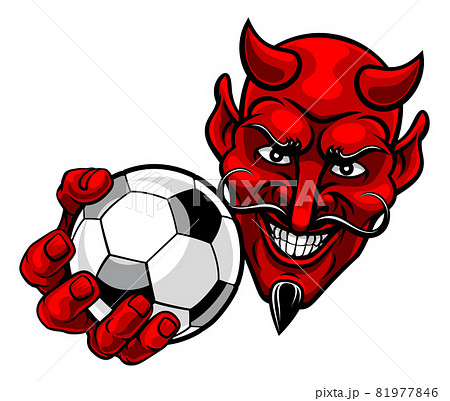 Devil Soccer Football Ball Sports Mascot Cartoon Devil Soccer Football Ball Sports Mascot Cartoon 81977846
