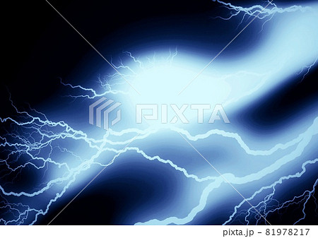 抽象的な稲妻のイラスト 81978217