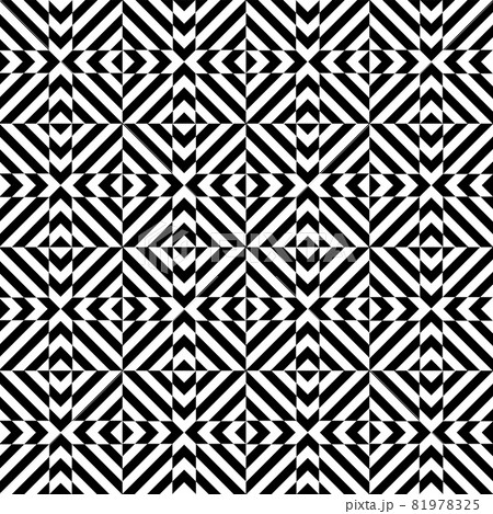 Abstract seamless geometric checked op art pattern. 81978325