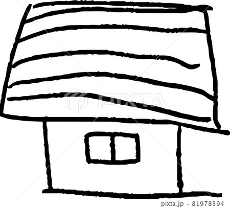 子供の落書き 家 住宅 住まい  81978394