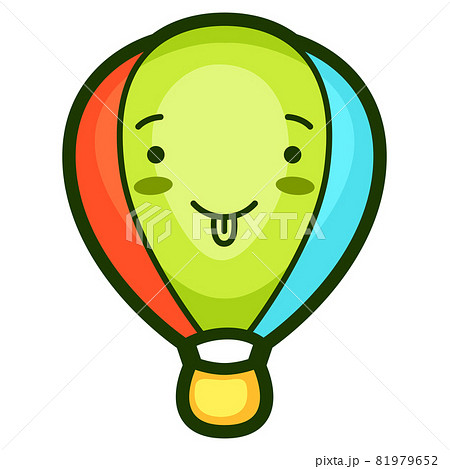 Illustration of hot air balloon in cartoon... - Stock Illustration  [81979652] - PIXTA