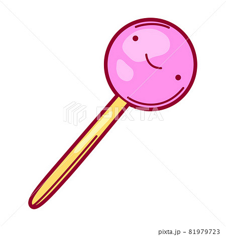 Illustration of lolipop in cartoon style. Cute funny character. Illustration of lolipop in cartoon style. Cute funny character. 81979723