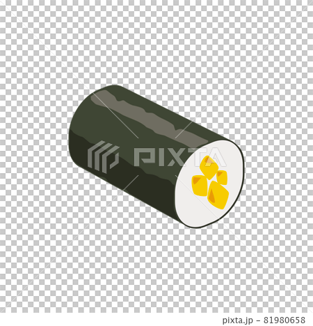 Sushi illustration, seaweed roll, new incense roll, shinko maki, takuan 81980658