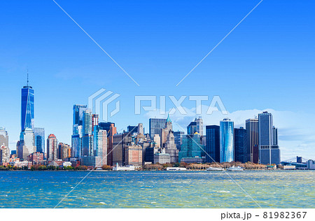 ニューヨーク　ロウアー・マンハッタンの摩天楼 81982367
