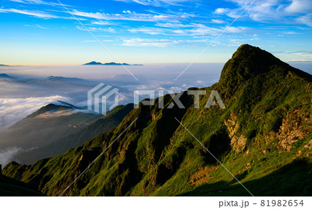 夏の早朝・谷川岳トマの耳と雲海 夏の早朝・谷川岳トマの耳と雲海 81982654