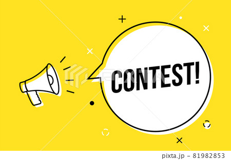 Contest social media giveaway competition vector background. Megaphone contest banner Contest social media giveaway competition vector background. Megaphone contest banner 81982853
