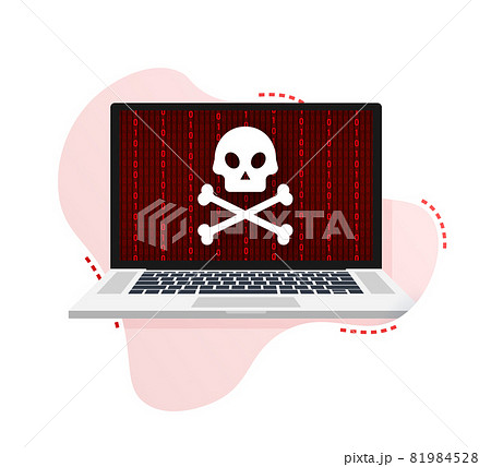 Cyber attack. Data Phishing with fishing hook, laptop, internet security. Vector stock illustration. 81984528