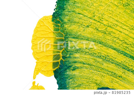 blue green yellow abstract acrylic painting color texture on white paper background by using inkblot method blue green yellow abstract acrylic painting color texture on white paper background by using inkblot method 81985235