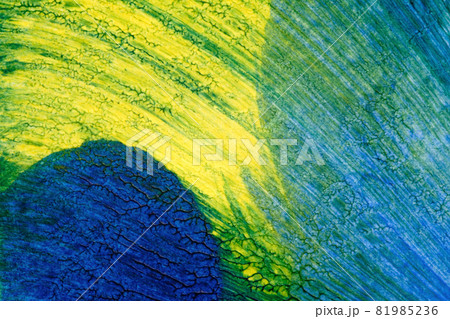 blue green yellow abstract acrylic painting color texture on white paper background by using inkblot method blue green yellow abstract acrylic painting color texture on white paper background by using inkblot method 81985236