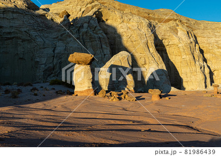 グランド・ステアケース・エスカランテ国定公園のきのこ岩 81986439