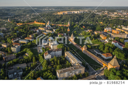 Aerial view of Smolensk fortress wall Aerial view of Smolensk fortress wall 81988254
